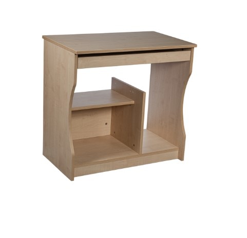Classic Wooden Office Computer Desk with Integrated Storage image 3