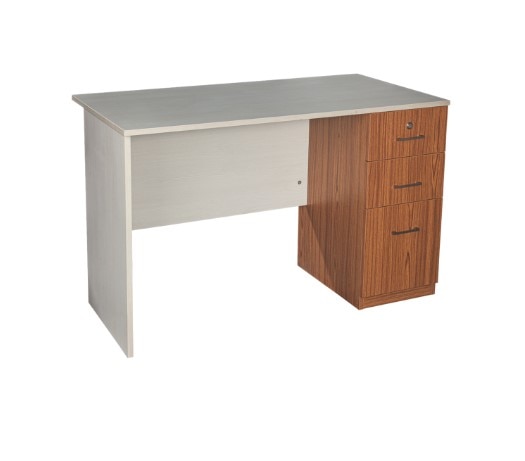 Classic Wooden Office Computer Desk with Integrated Storage image 4