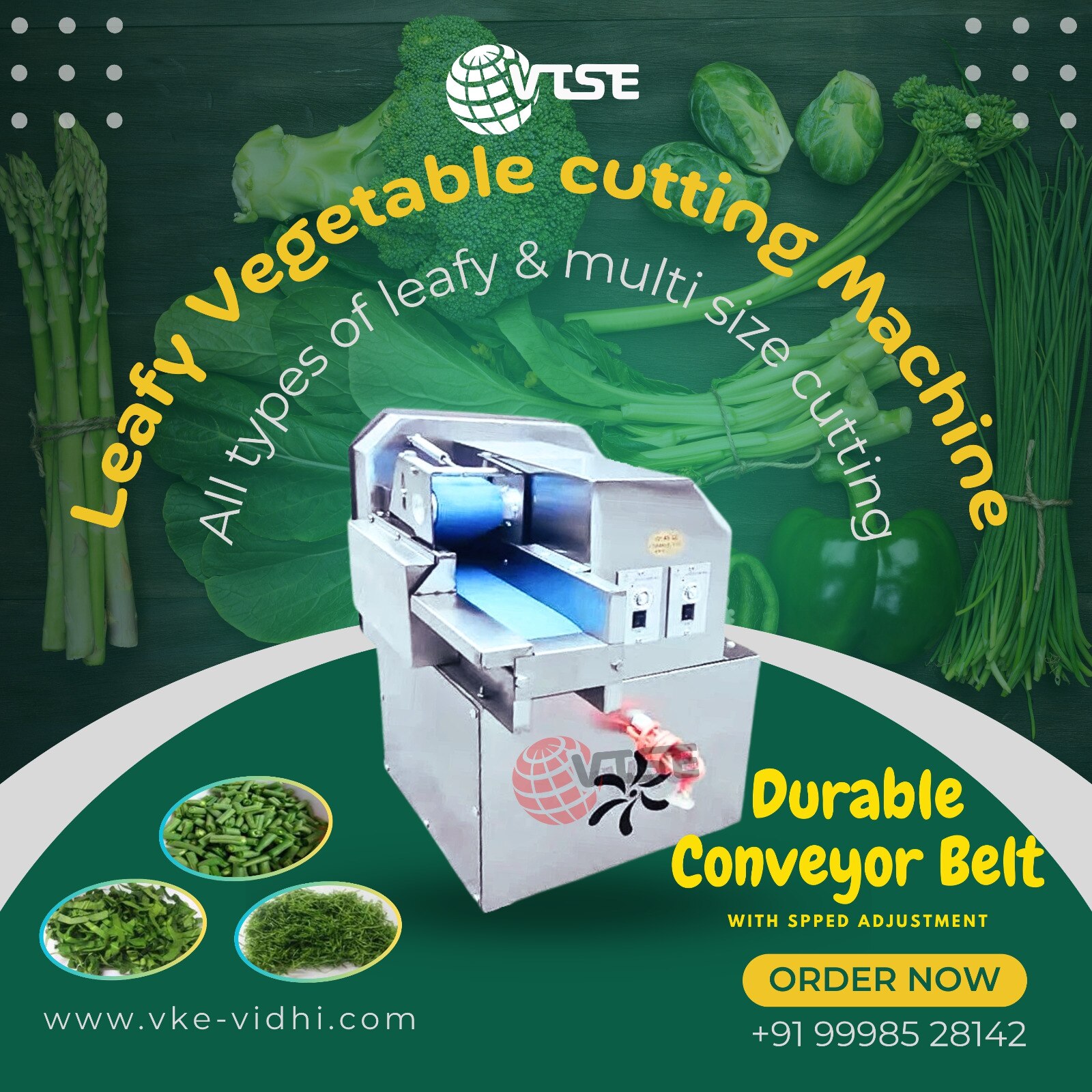 Commercial Vegetable Cutting Machine | Leafy Vegetable Cutter & Slicing Machine | VTSE image 3