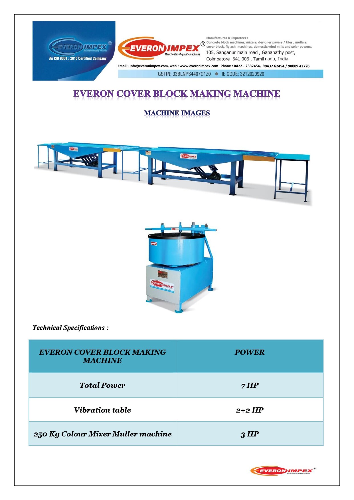 Cover Block Making Machine Manufacturers In Coimbatore image 2