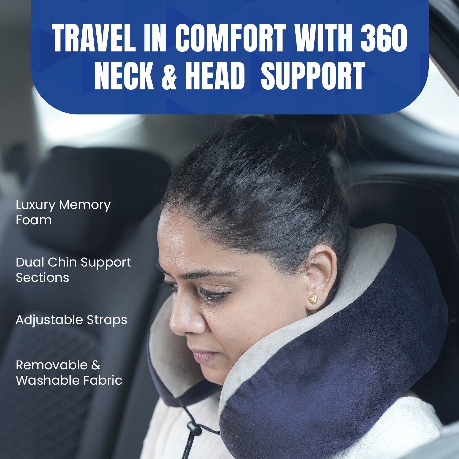 Pillow Tree Memory Foam ContourTravel Neck Pillow – Ergonomic Comfort for Every Journey image 3