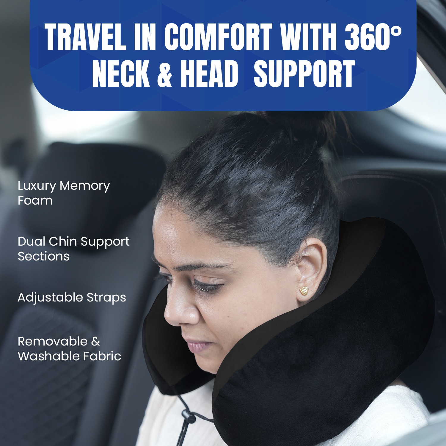 Pillow Tree Memory Foam ContourTravel Neck Pillow – Ergonomic Comfort for Every Journey image 3