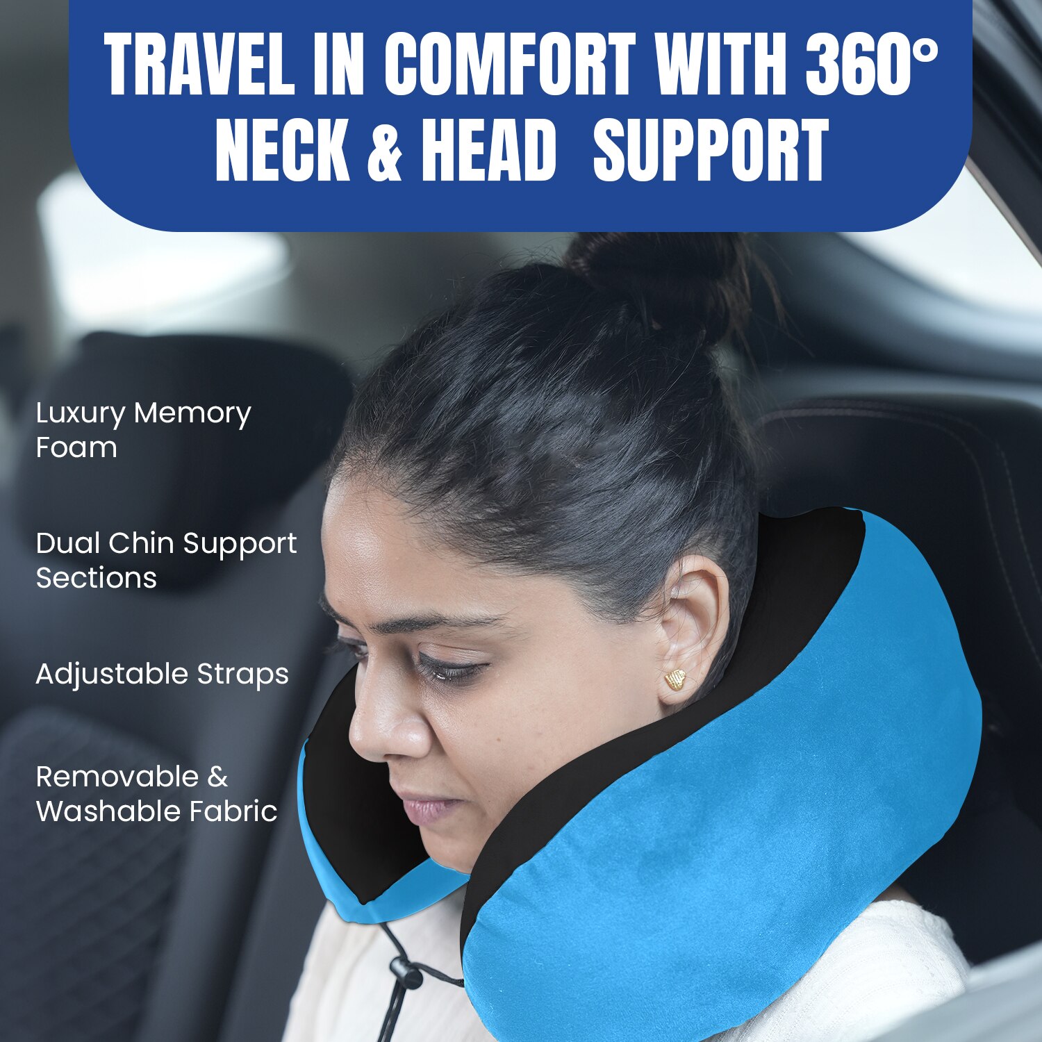 Pillow Tree Memory Foam ContourTravel Neck Pillow – Ergonomic Comfort for Every Journey image 3