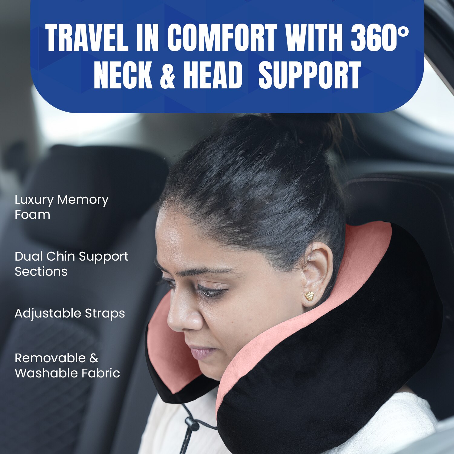 Pillow Tree Memory Foam ContourTravel Neck Pillow – Ergonomic Comfort for Every Journey image 3