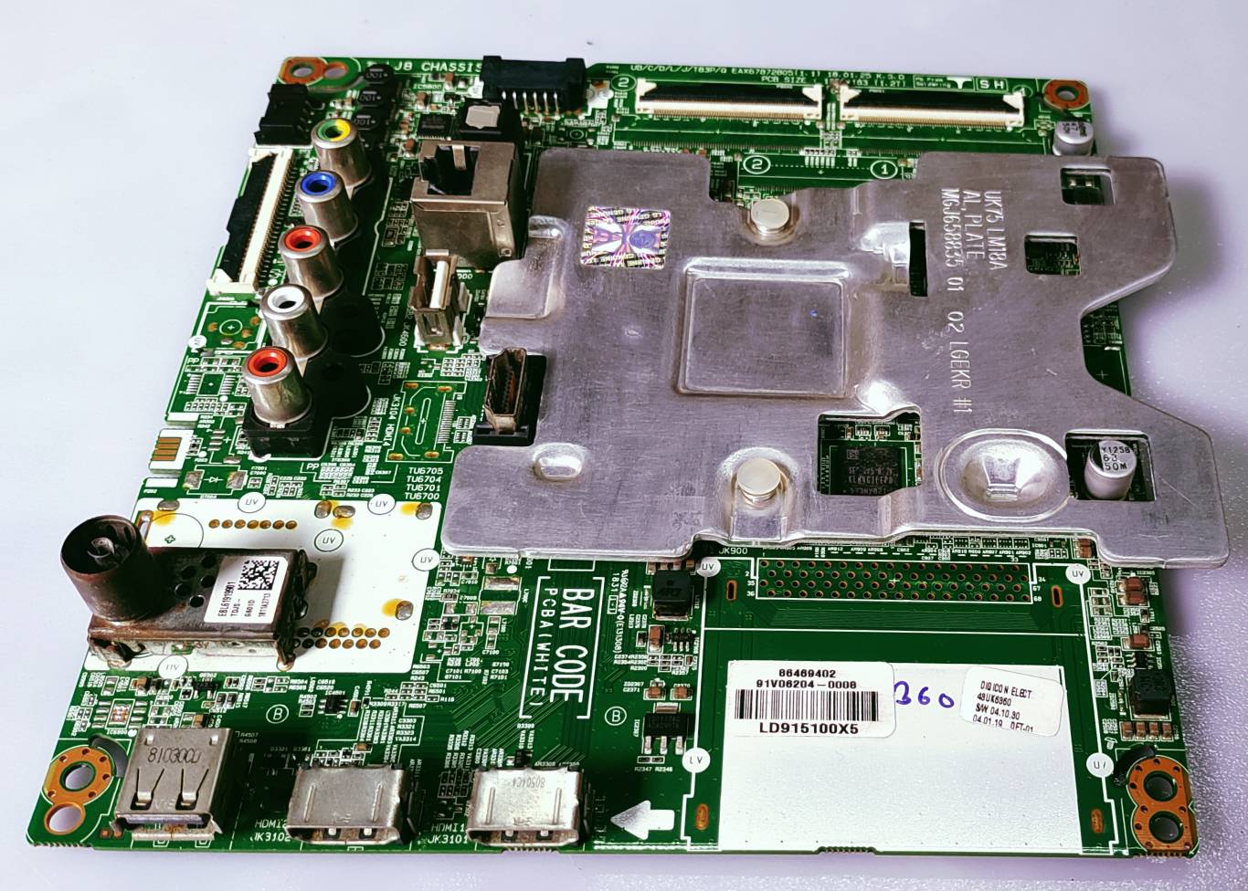 LG 4K Android Led Tv 49UK5360PTE Mother Board, LG 4K Android Led Tv 49UK5360PTE Main Board, LG 4K Android Led Tv 49UK5360PTE Main PCB Board, image 2