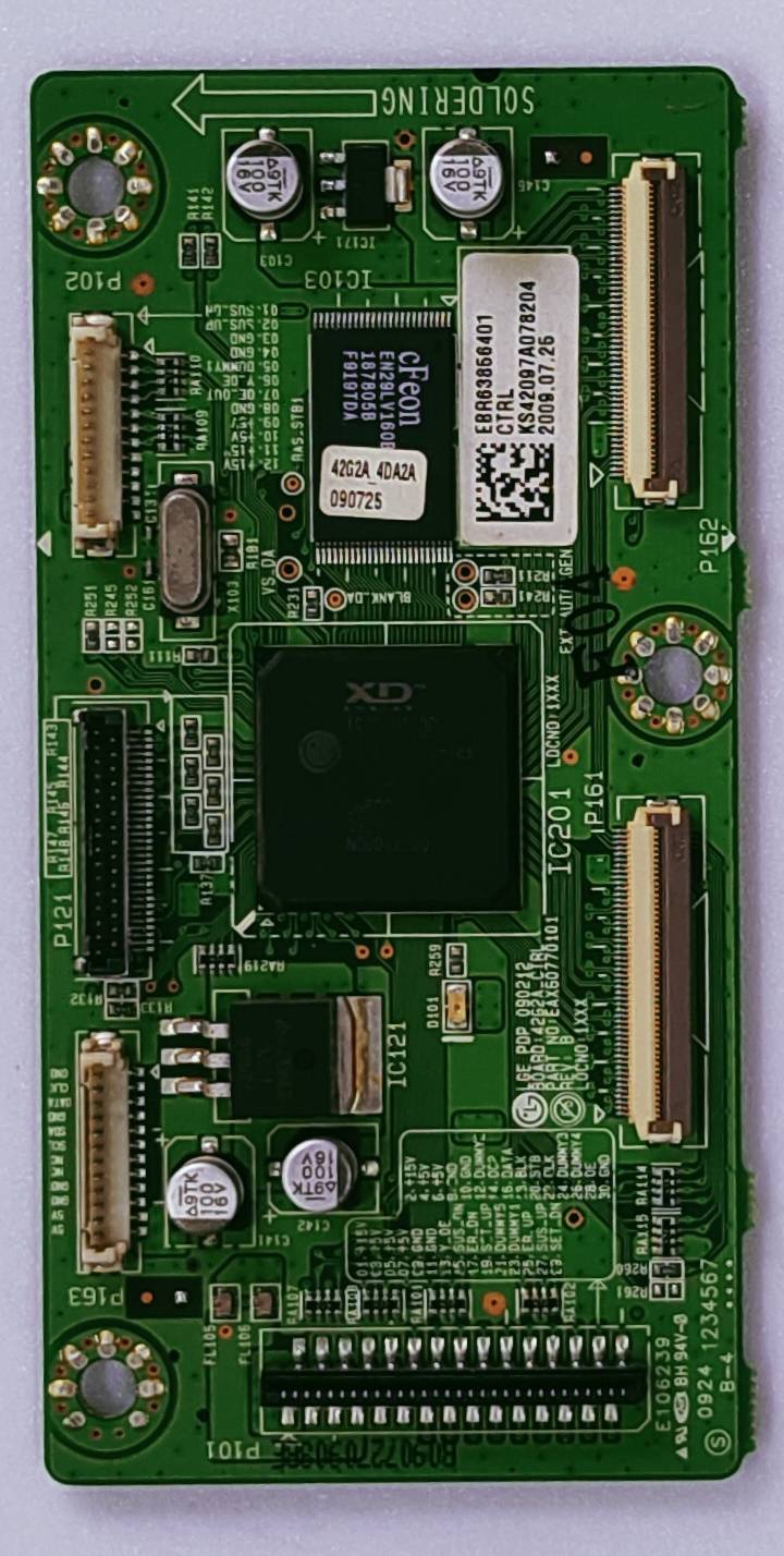 LG Plazma 42PQ60R Logic Baord Part No. EBR63856401 CTRL image 2
