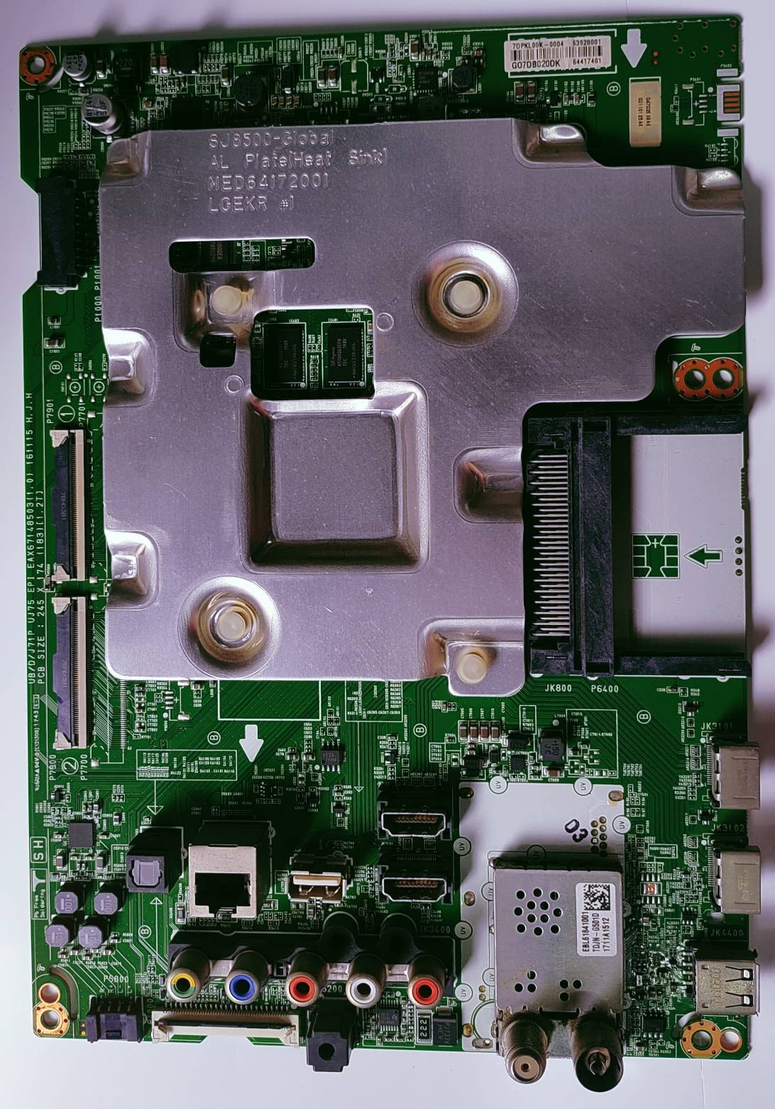 LG 4K LED TV 43UJ752V ANDROID MOTHER BOARD, ANDROID MAIN BOARD, ANDROID MAIN PCB BOARD, #Wb42 image 3