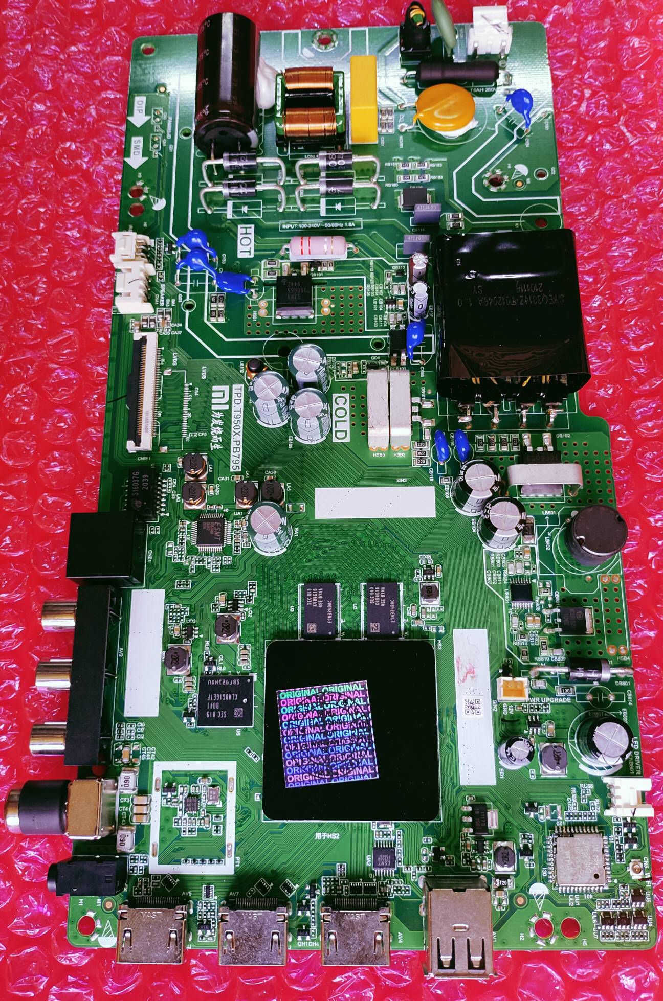 MI REDMI XIAOMI L40M5-AIN FULL HD BOARD ANDROID MAIN BOARD, ANDROID MOTHER BOARD, ANDROID COMBO BOARD, #WB12 image 2
