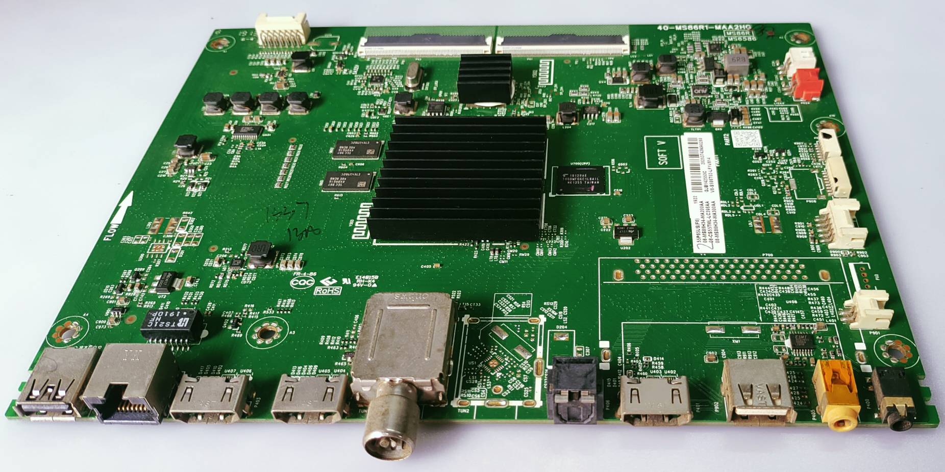 TCL 4k Andirod Led Tv Model No.55PU65US Mother board,  image 3