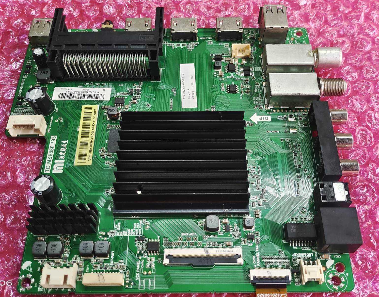 MI REDMI XIAOMI MI-L65M5-SIN ANDROID MAIN BOARD, ANDROID MOTHER BOARD, ANDROID COMBO BOARD, #WB14 image 2