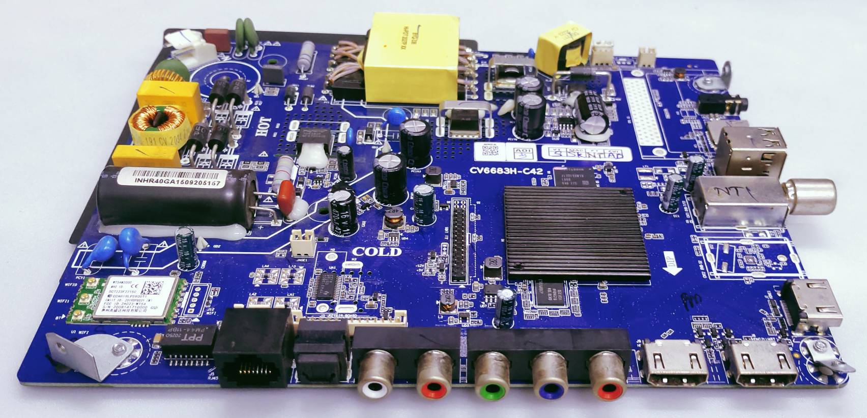 HAIER LE40K6600GA LED TV MOTHER BOARD PART NUMBER CV6683H-C42 image 2