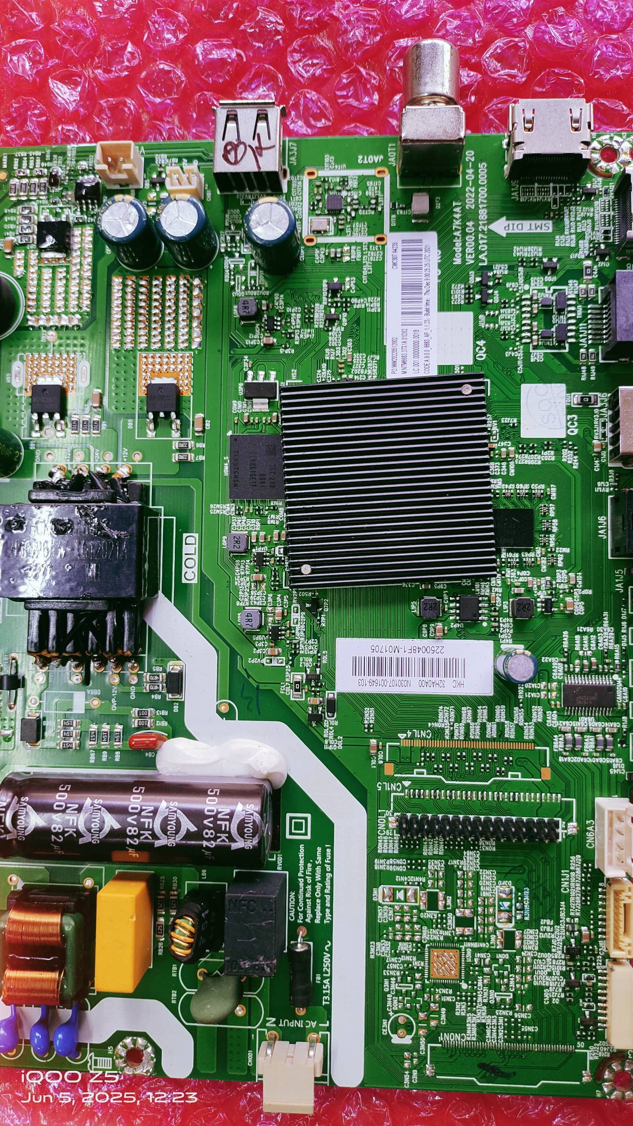 ONEPLUS 32HA0A00 ANDROID MAIN BOARD, ANDROID COMBO BOARD, #WB17 image 3