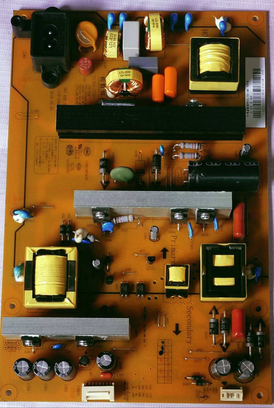 AKAI AKLT50-VD22CH POWER SUPPLY BOARD, SMPS BOARD #wb29 image 2