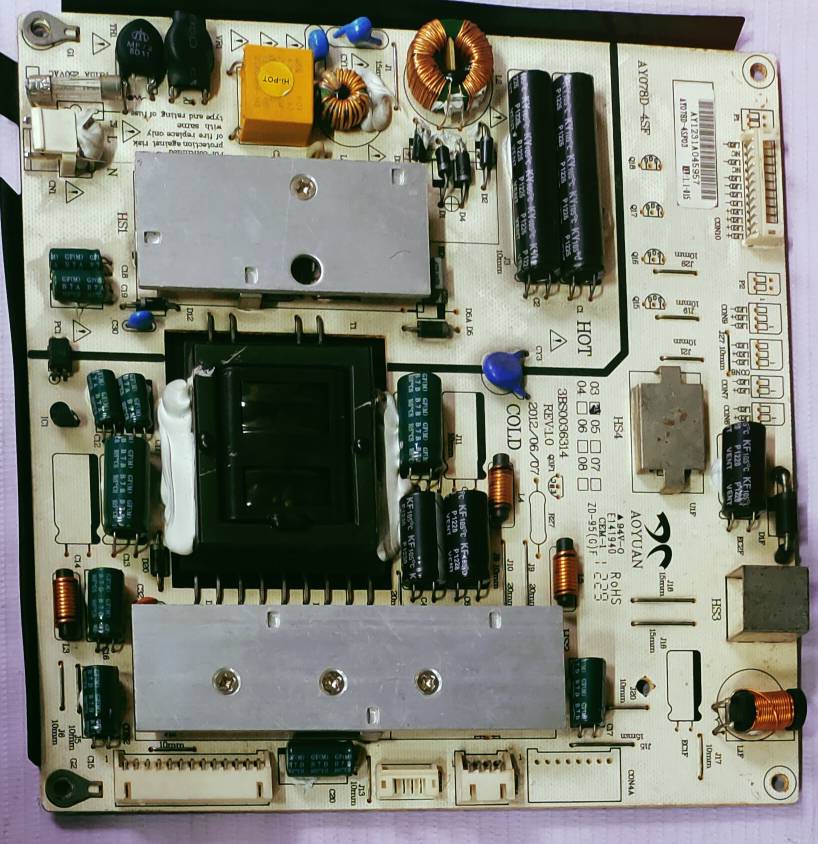 AY1231A045957, AY078D-4SFO3 ,POWER SUPPLY BOARD, SMPS BOARD, LED BOARD, #Wb29 image 4