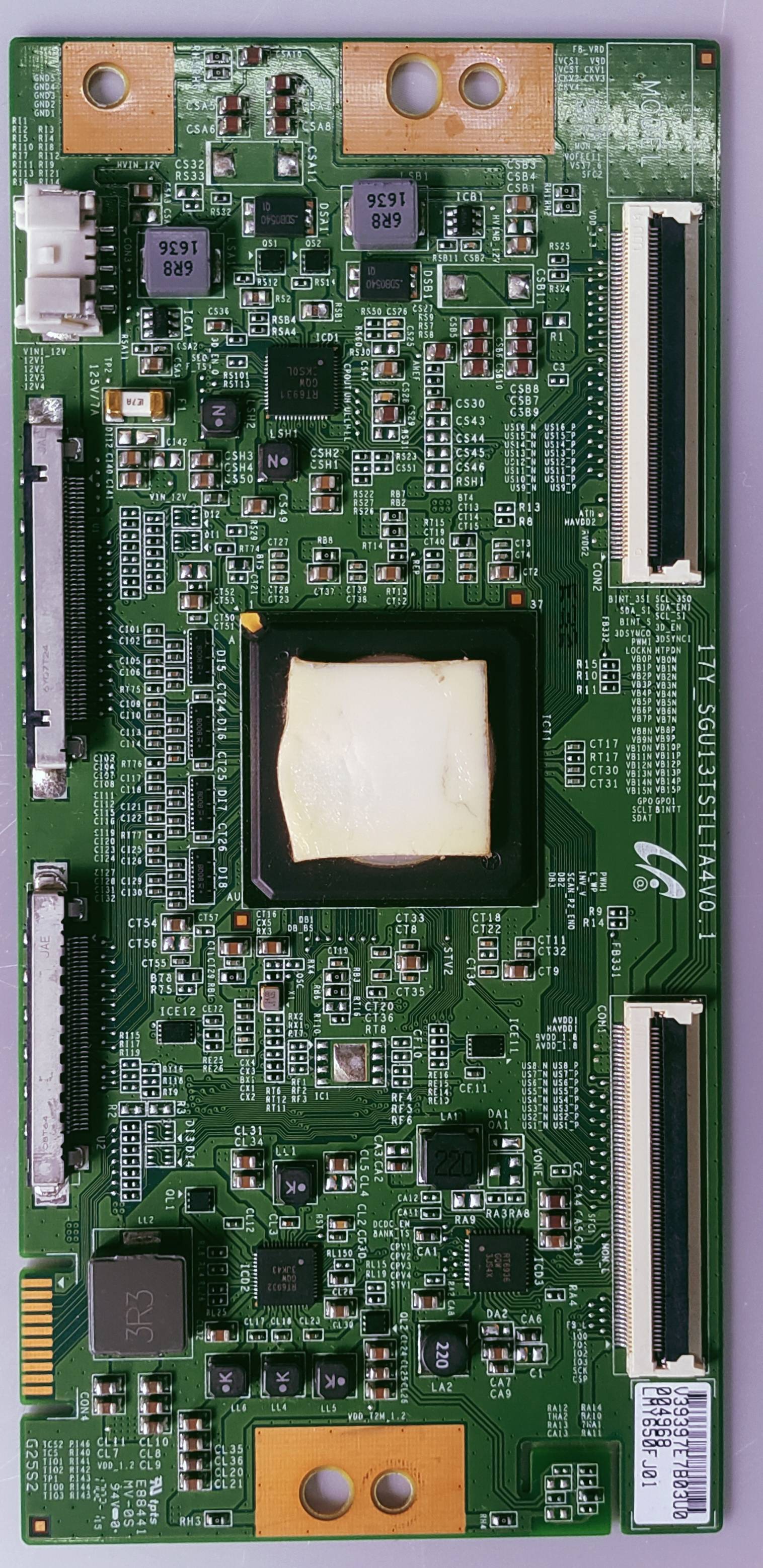 SONY 65X9300E 4k LED TV TCON PART NUMBER.17Y_SGU13TSTLTA4VO.1 image 5