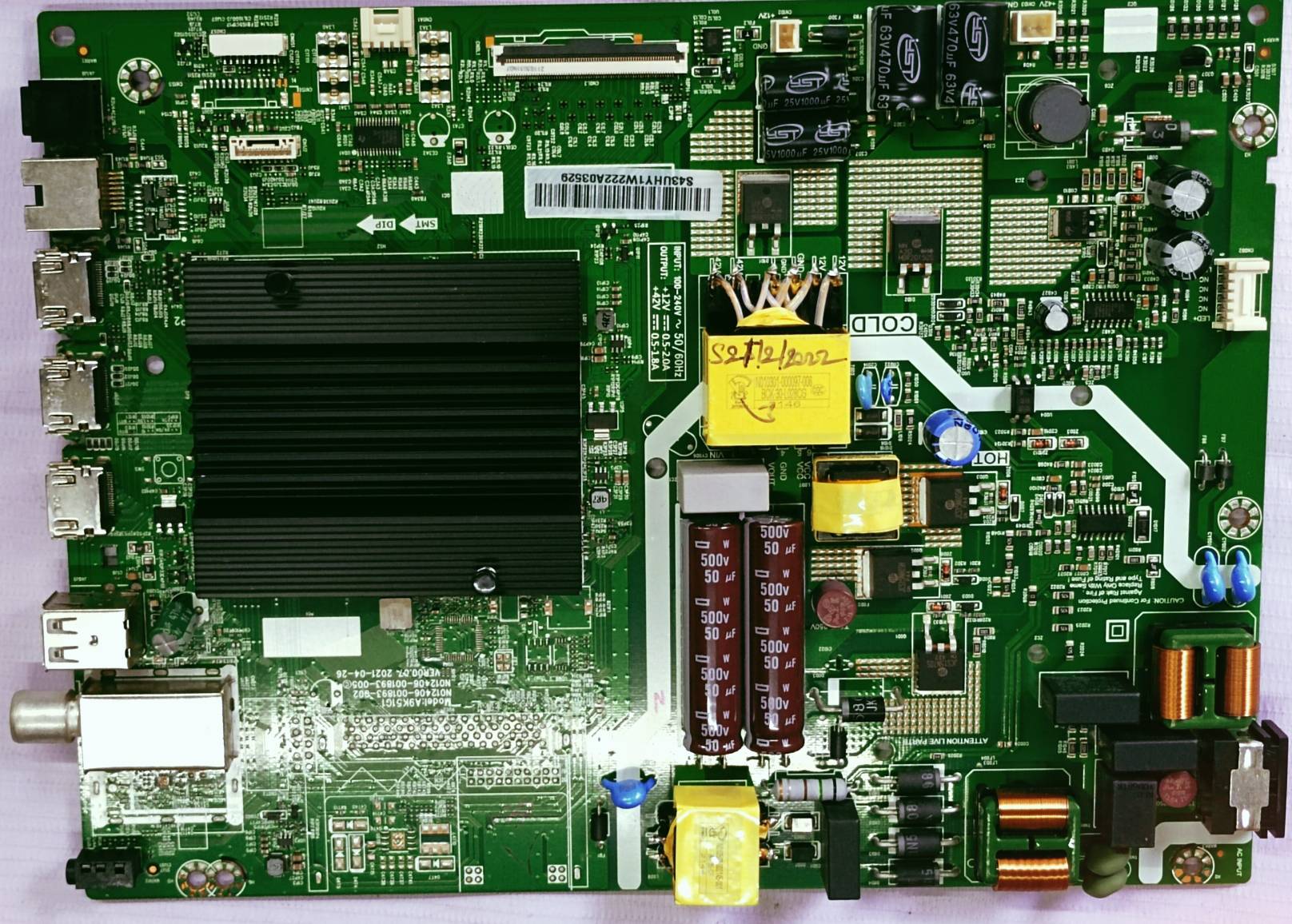 SANSUI 4K Android Main Board, Mother Board, #wb28 image 4