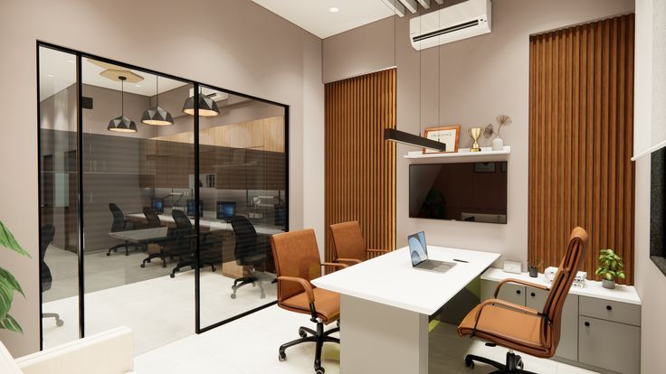 Smart Office Interiors with Space Optimization image 3
