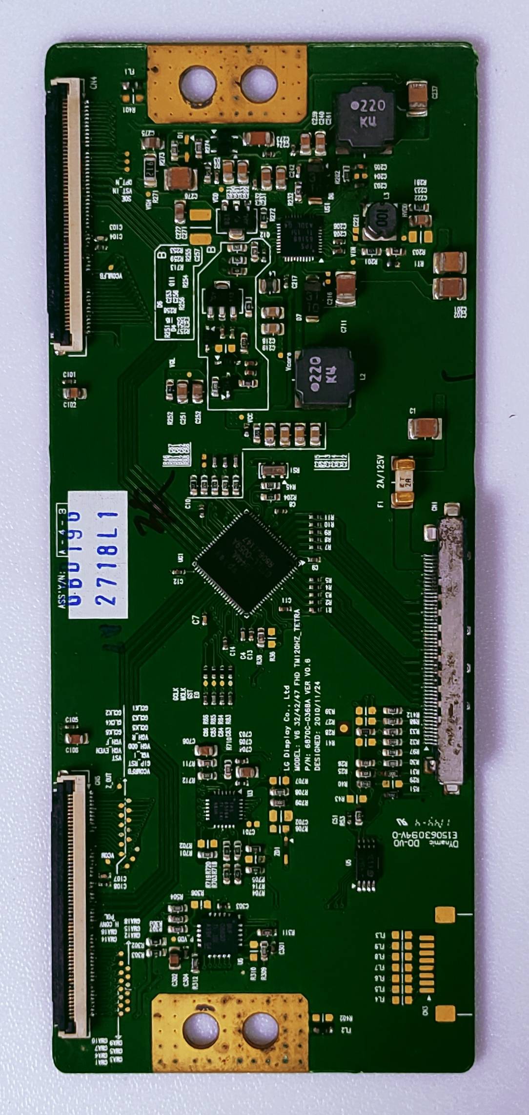 LG 42LV3500 T-con Board Fhd P/N.GBD196 2718L1 image 3
