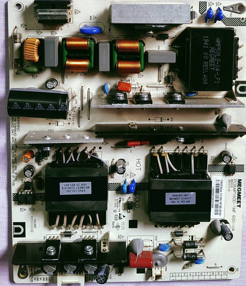 VU , BPL 50" LED POWER SUPPLY BOARD, image 3