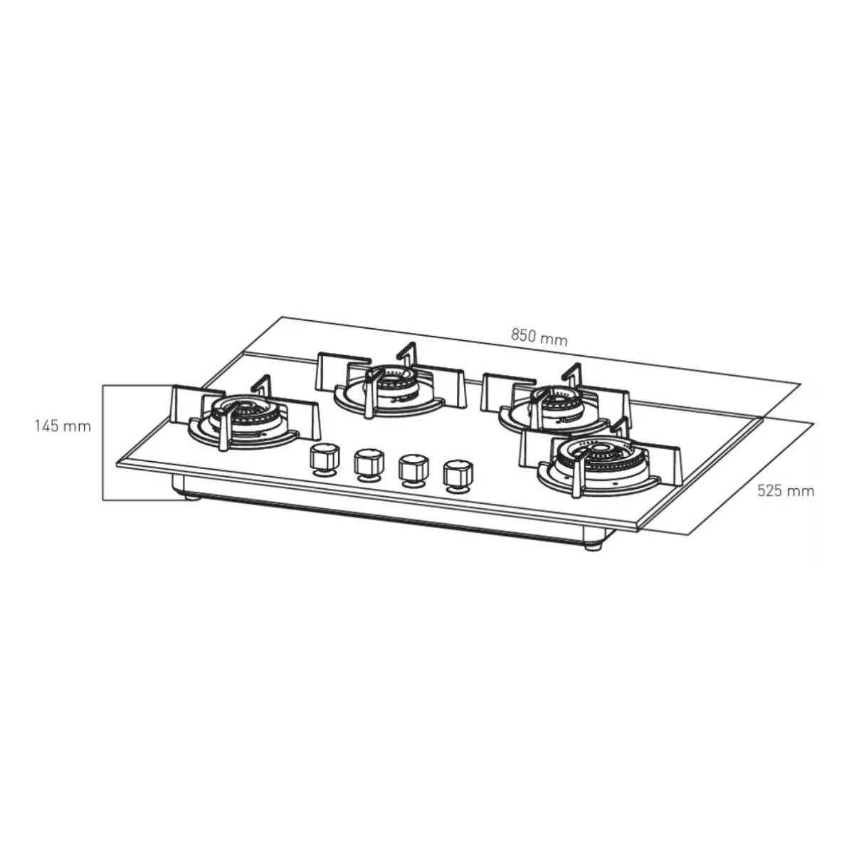 Centuro Timer 4B 80 T AI Timer Hob 4 Burner image 7