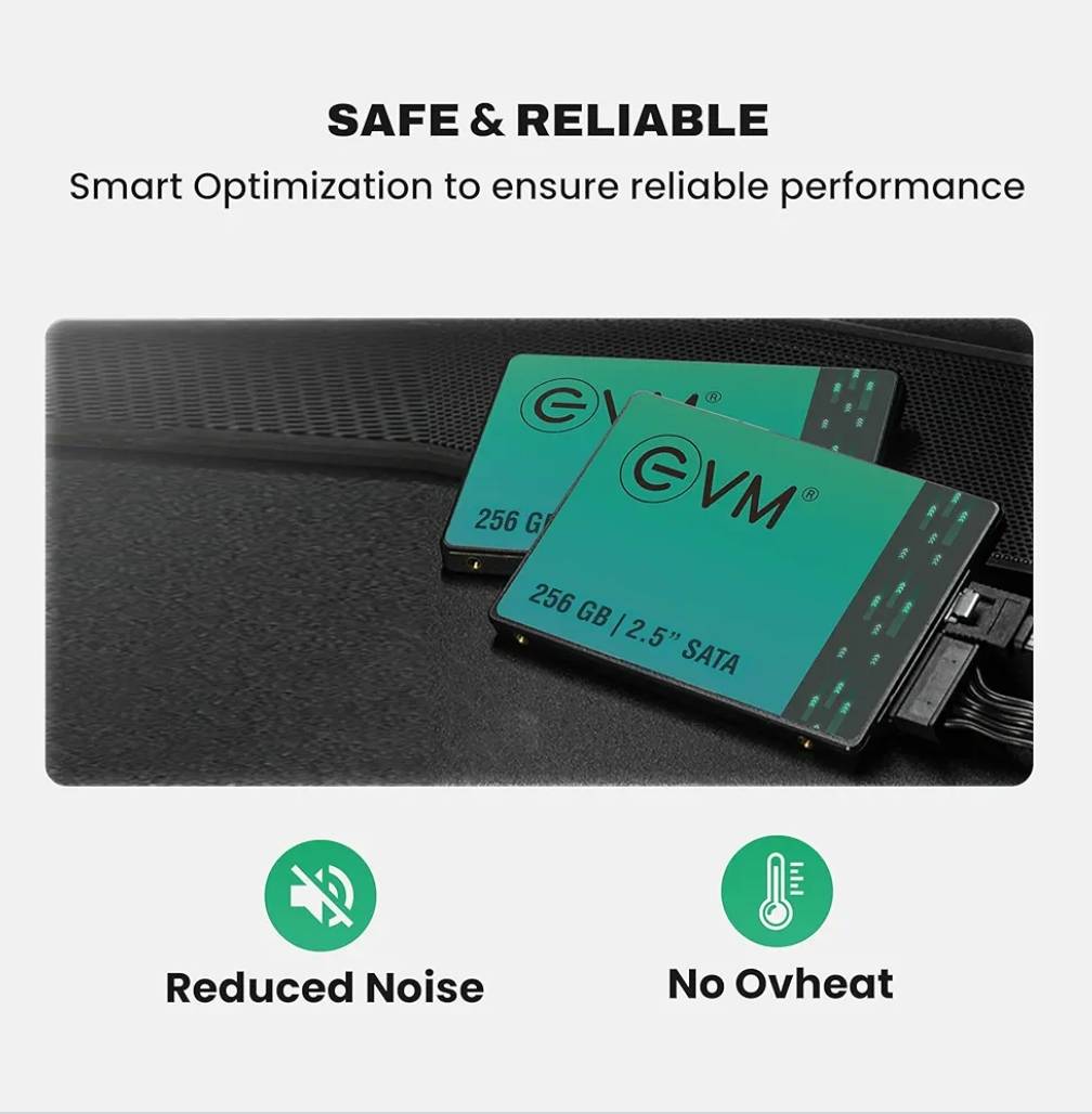 EVM 256GB SATA SSD 2.5-Inch | High-Speed Solid State Drive for Laptop & Desktop | 5-Year Warranty image 2