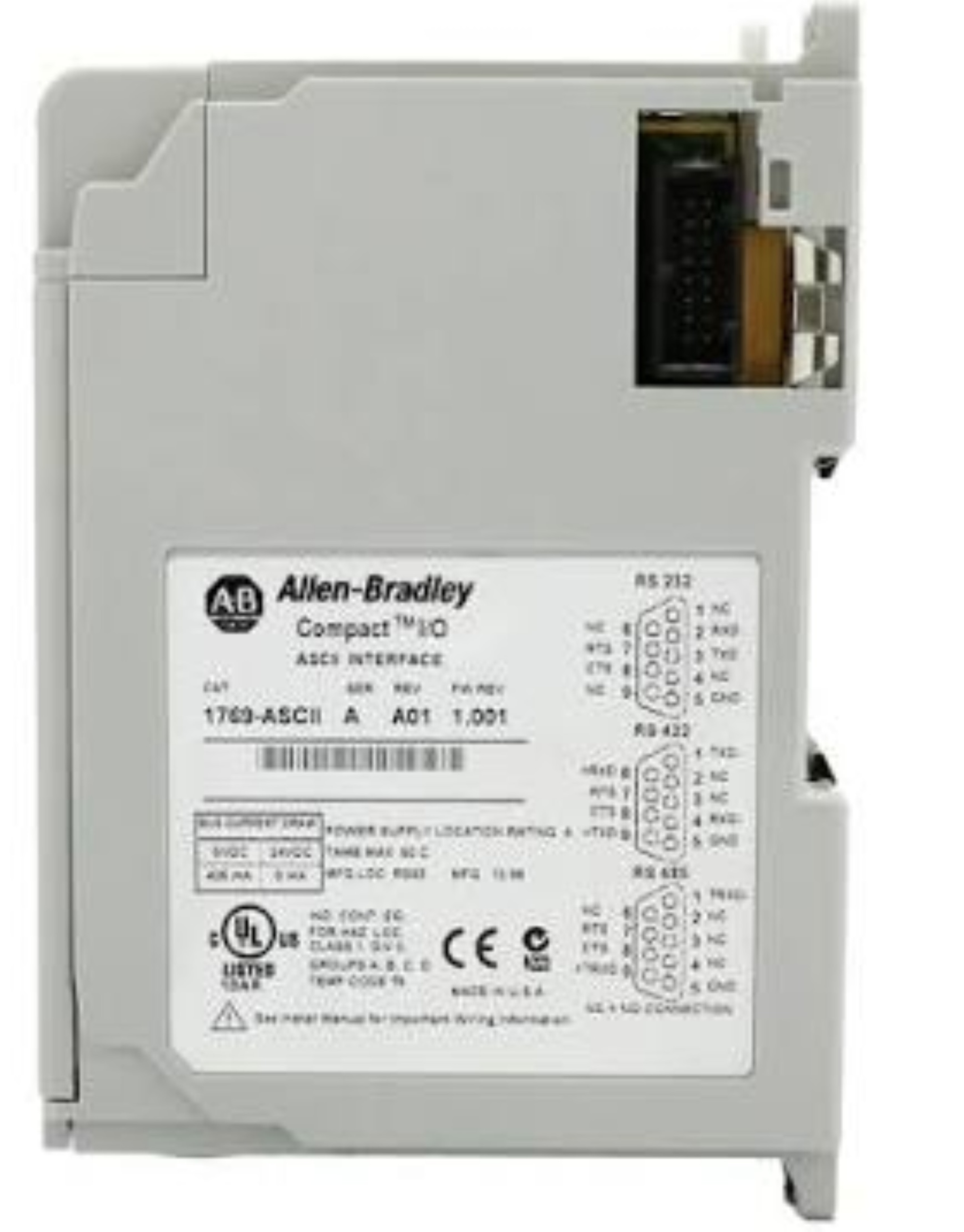 Allen-Bradley 1769-ASCII is a 2-channel ASCII serial communication interface module image 2