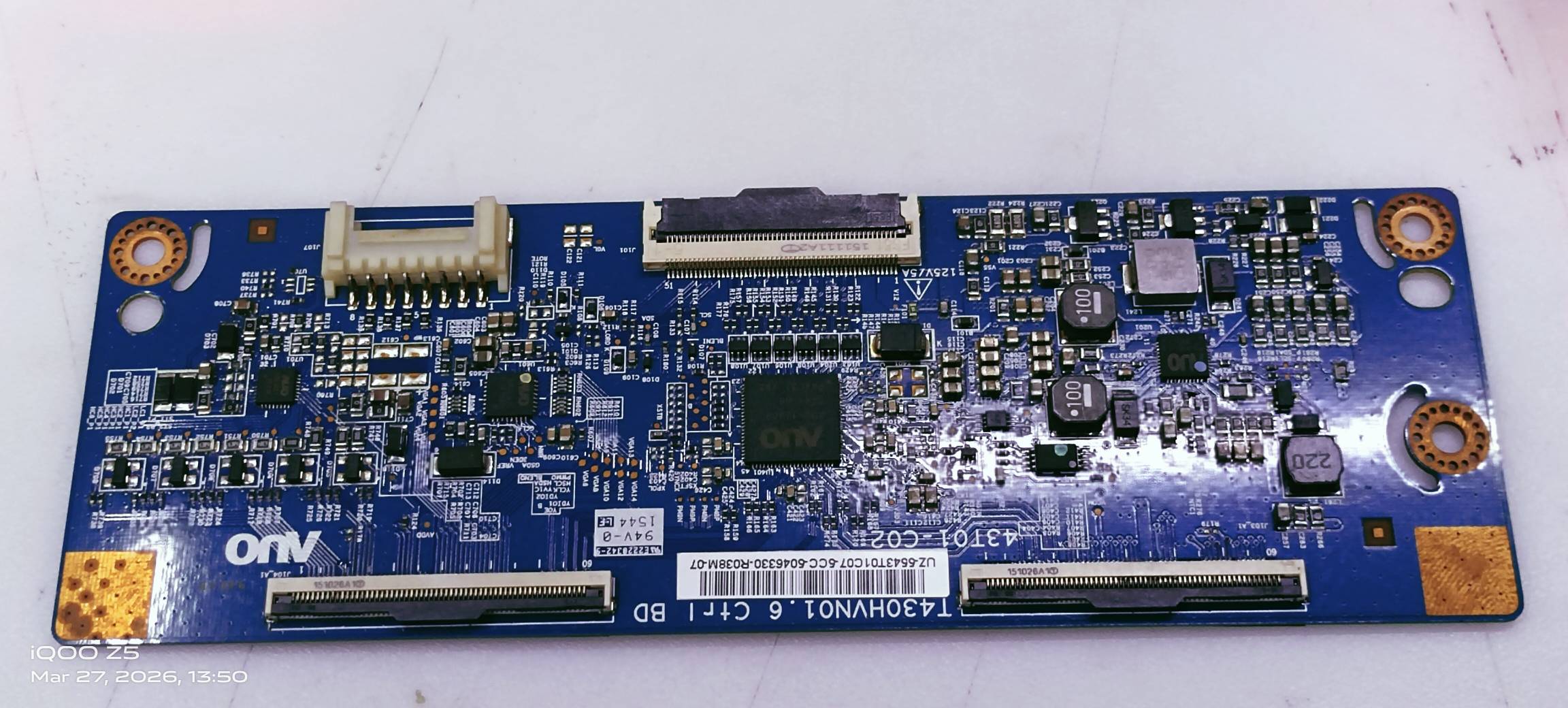 SAMSUNG UA43J5100AR LED TV FHD TCON PART NO.T430HVN01. 6 CTRL BD (UZ-5543T01C07 image 4