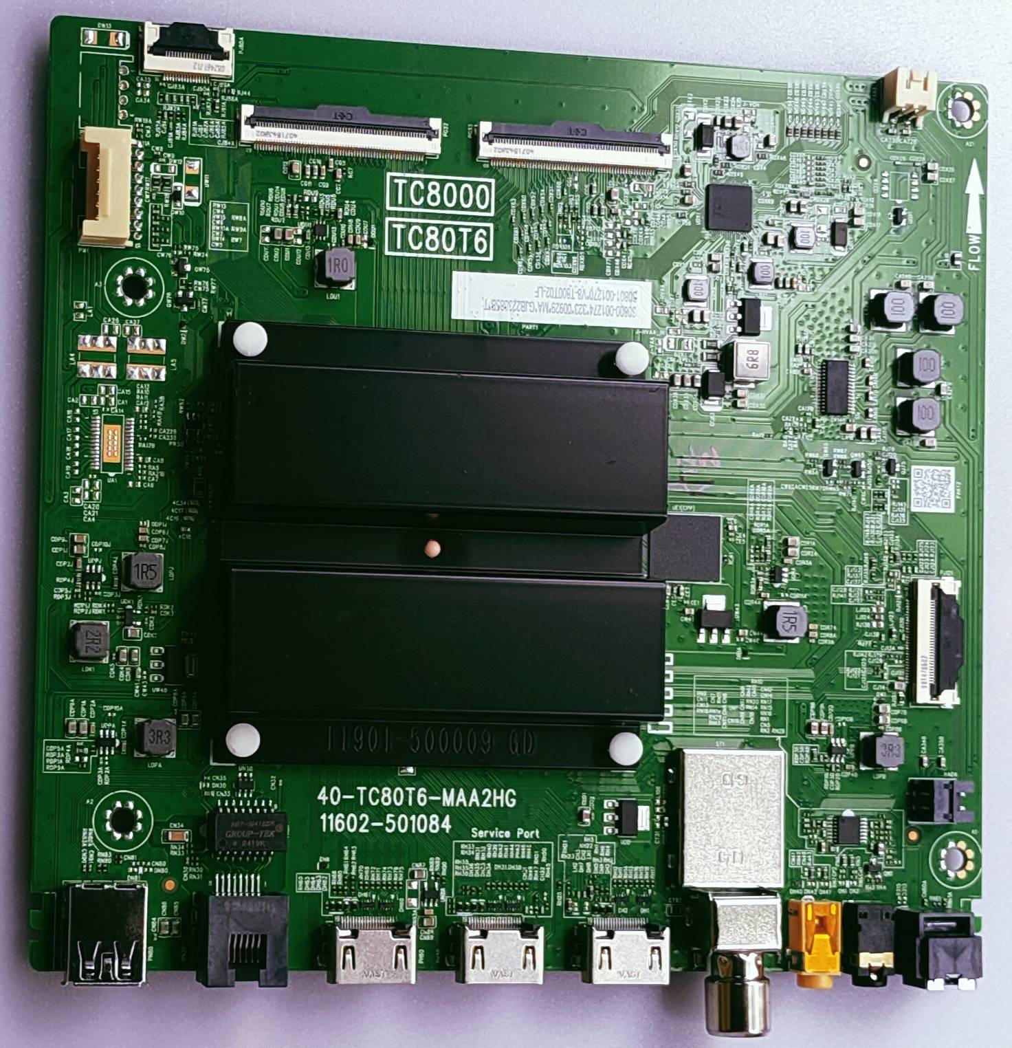 TCL 4K QLED 55C69B New Mother Board Detail TC8000-TC80T6 / 40-TC80T6-MAA2HG 11602-501084 image 3