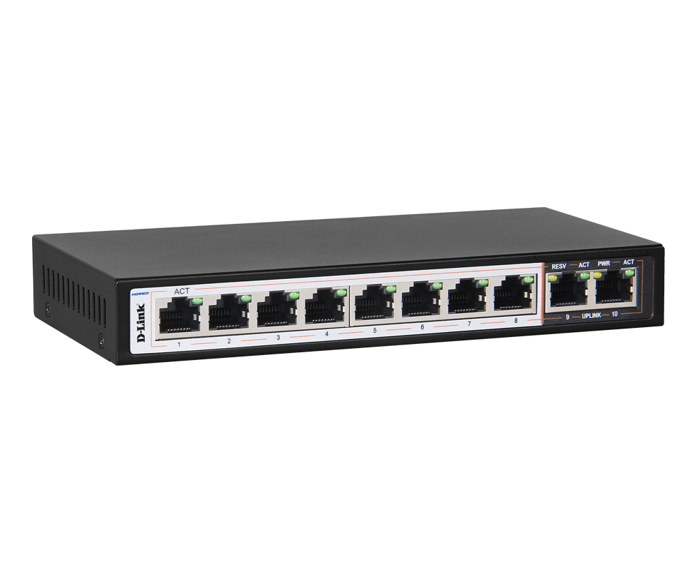 D-Link Network Switch (DES-F1010P-FE) 10 Port 10/100 with PoE image 2