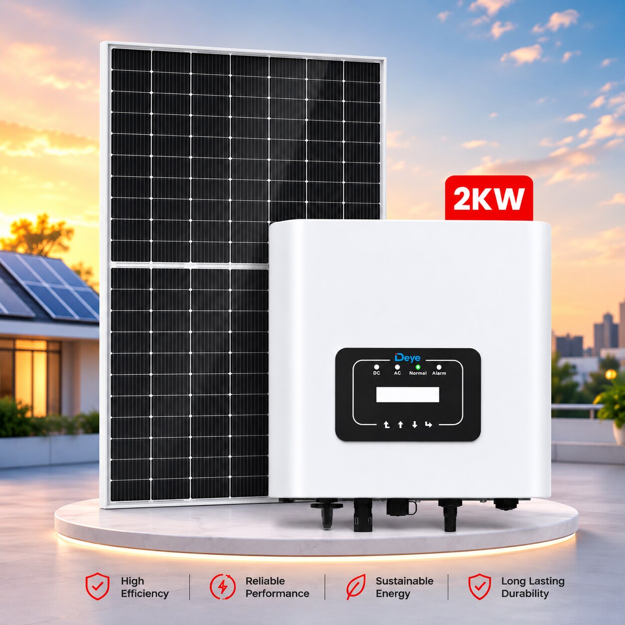 Deye 2kW Single Phase On-Grid Solar Inverter with 2 Meter Structure image 2