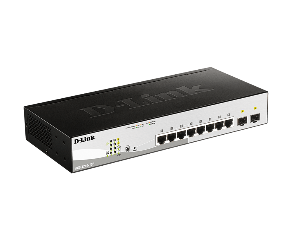 D-Link Network Switch (DGS-1210-10P) 8 Port Managed Gigabit with PoE image 3