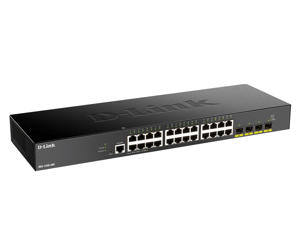 D-Link Network Switch (DGS-1250-28X) 24 Port Managed with 10G image 3