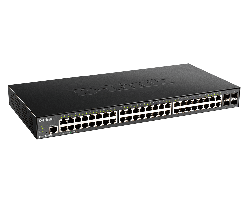 D-Link Network Switch (DGS-1250-52XMP) 48 Port Managed with 10G + PoE image 3