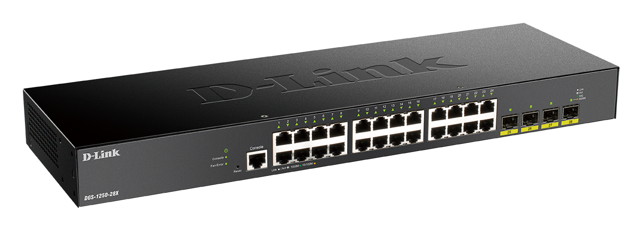 D-Link DGS-1250-28XMP 24-Port Managed 10G PoE Switch is a Layer 2+ Smart Managed Switch featuring 24 image 5