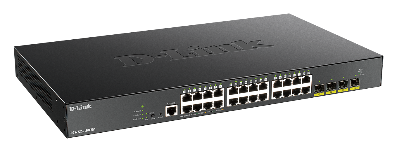 D-Link DGS-1250-28XMP 24-Port Managed 10G PoE Switch is a Layer 2+ Smart Managed Switch featuring 24 image 3