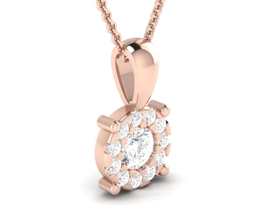 Certified Lab-Grown Solitaire Pendant Sets image 2