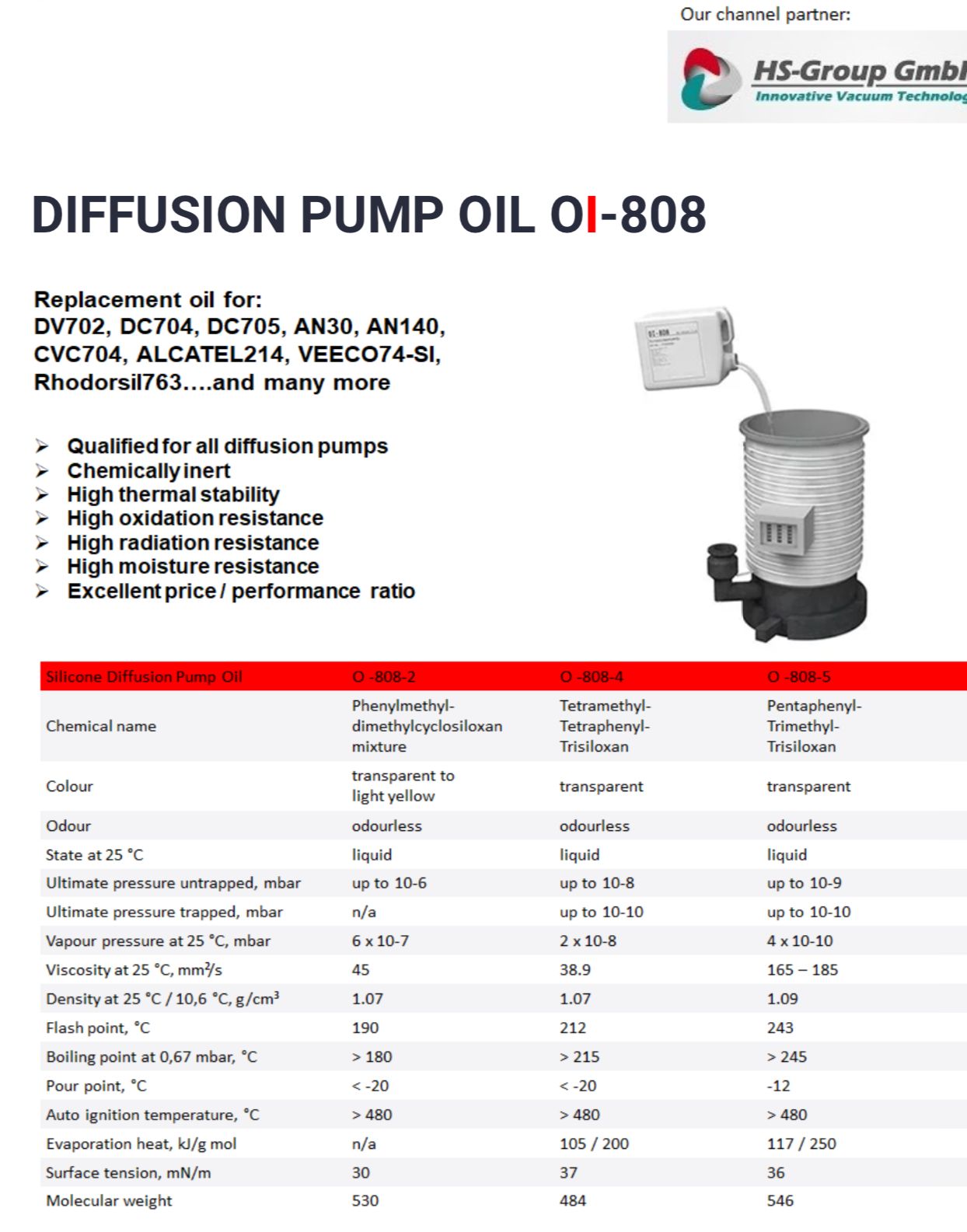 Diffusion Pump Oil/Silicon Oil DC704 image 2