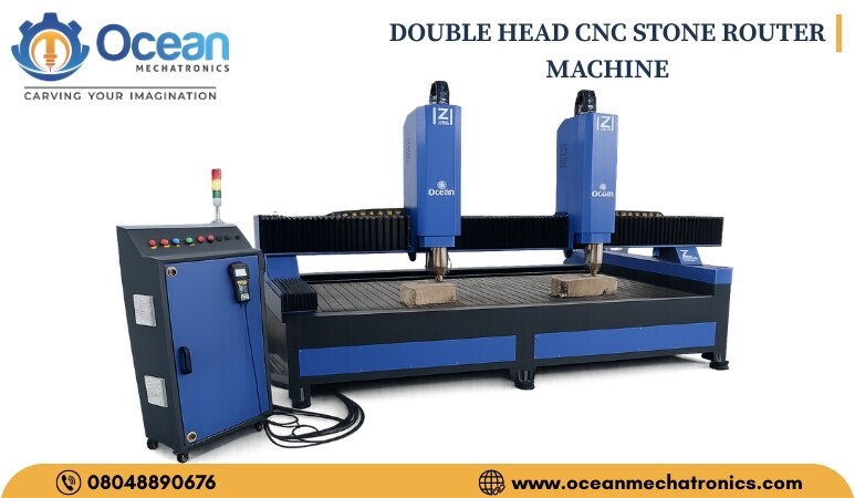 DOUBLE HEAD CNC STONE ROUTER MACHINE image 2