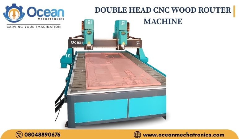 DOUBLE HEAD CNC WOOD ROUTER MACHINE image 4