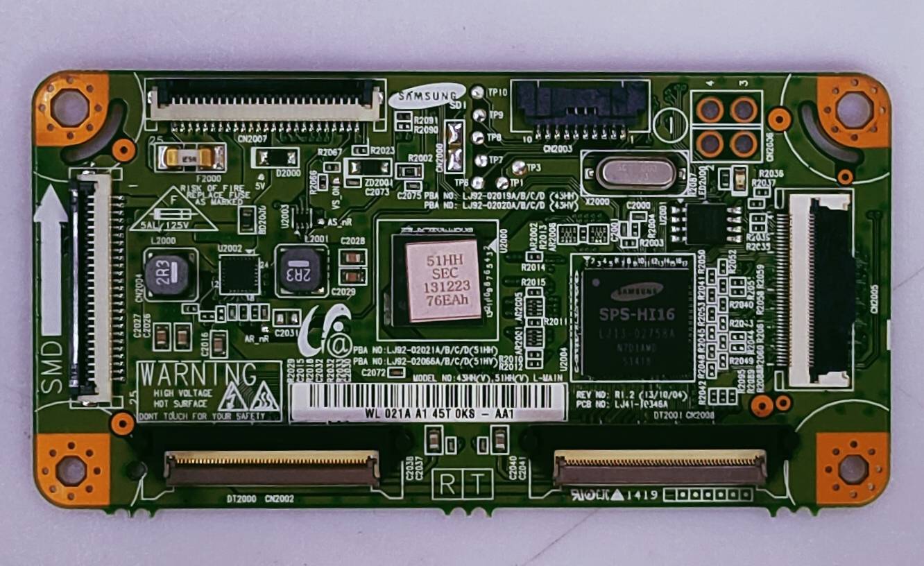 Samsung Plazma PAS1H4900AR Logic Barod Part No. WL 021A A1 45T OKS- AA1 image 4