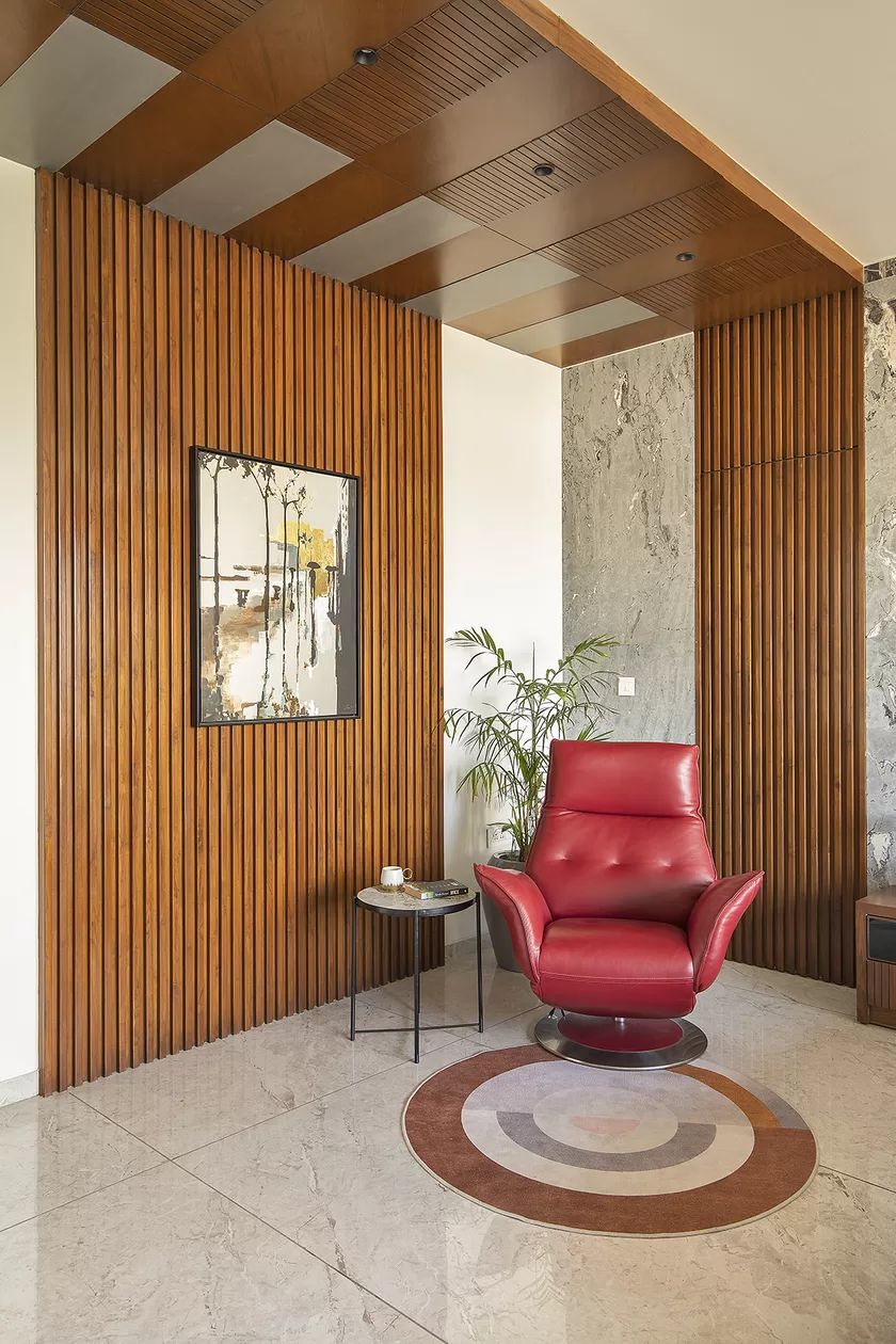 Wooden Wall Panel Interior Chennai Homes image 2