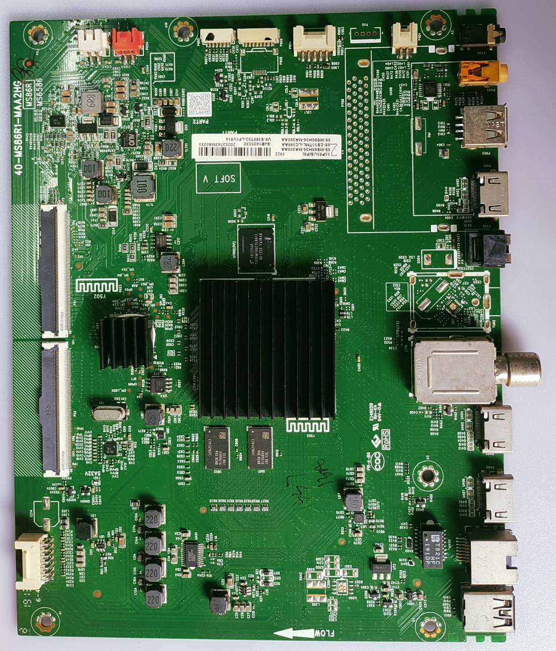 TCL 4k Andirod Led Tv Model No.55PU65US Mother board,  image 5