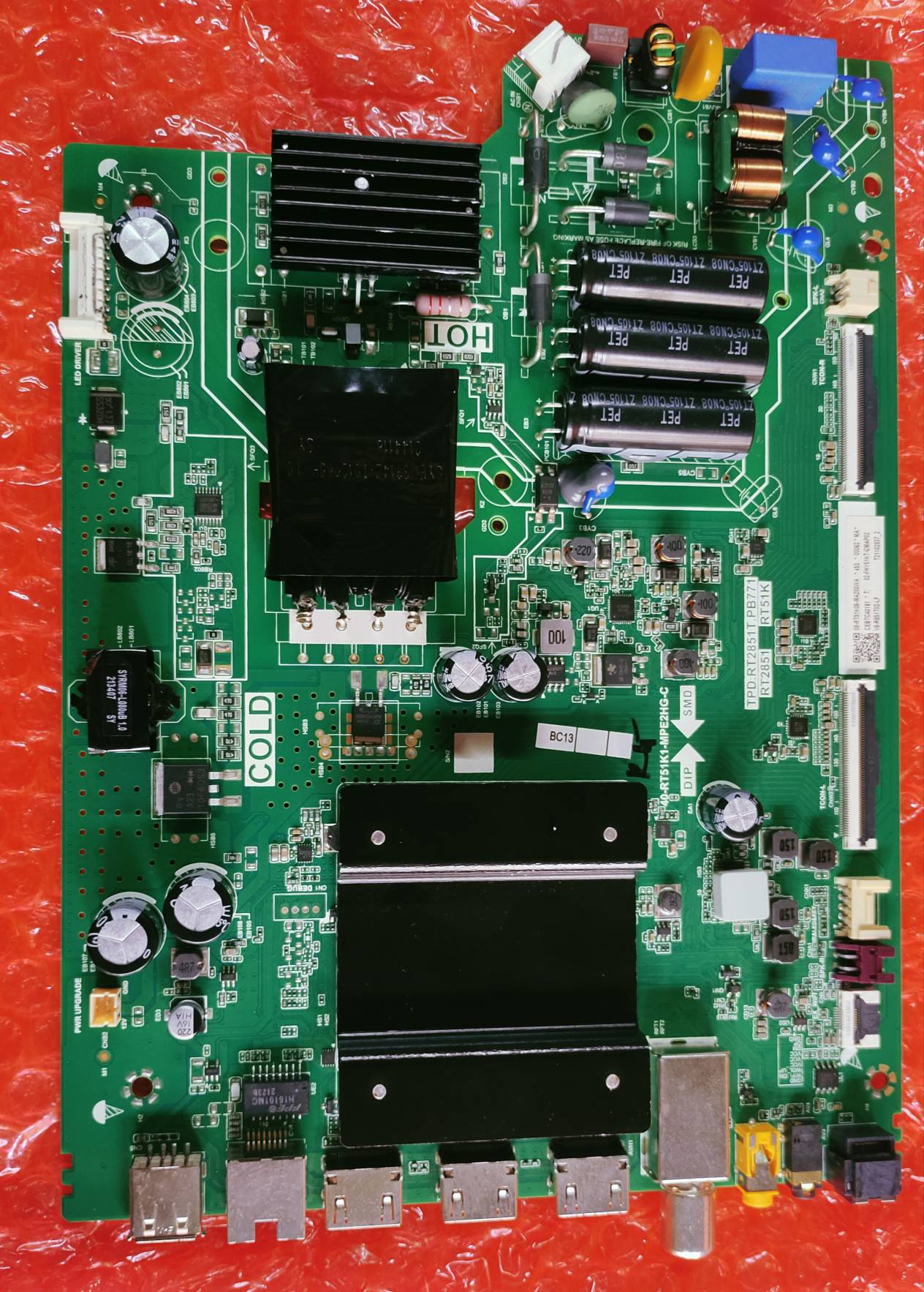 TCL  43P615 4k Android Led Tv New Main Board, Combo Board, Motherboard,Main Pcb no. TPD.RT2851T.PB77 image 3