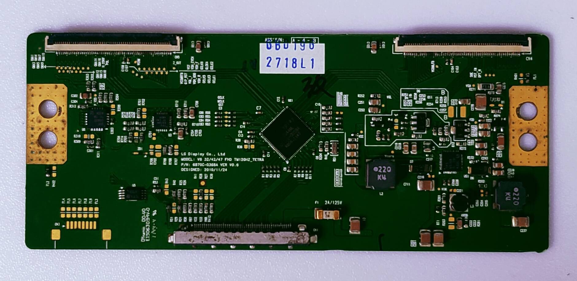 LG 42LV3500 T-con Board Fhd P/N.GBD196 2718L1 image 5