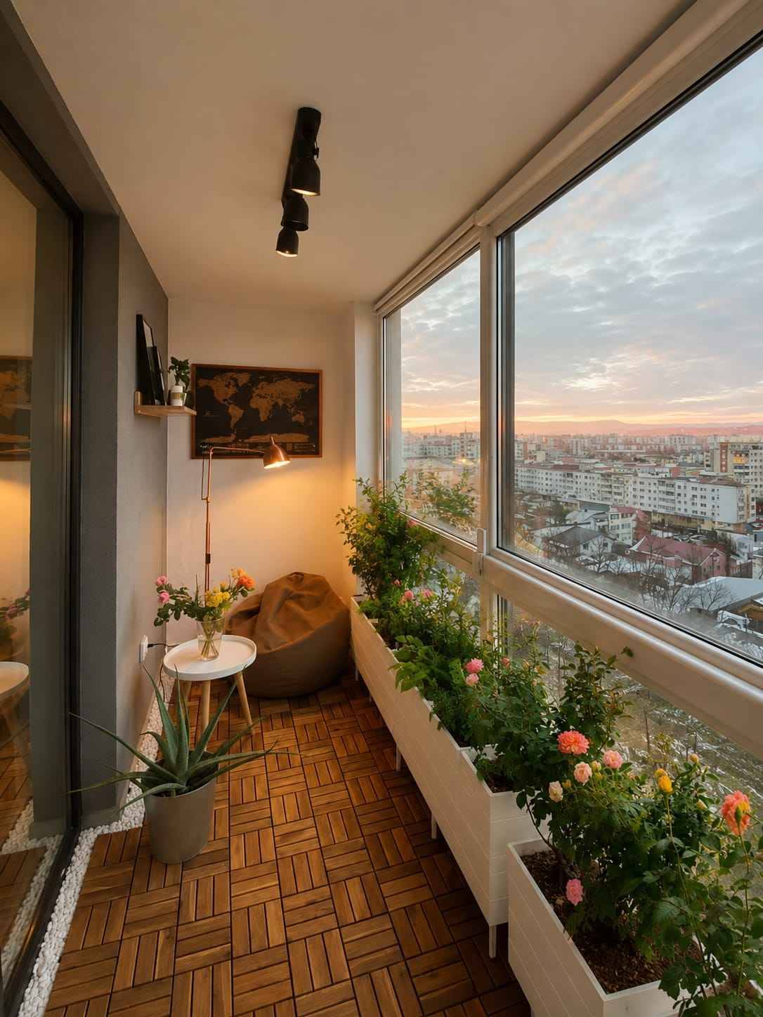 Balcony Garden Design with Raised Planters and Glass Railing | OMR
image 2