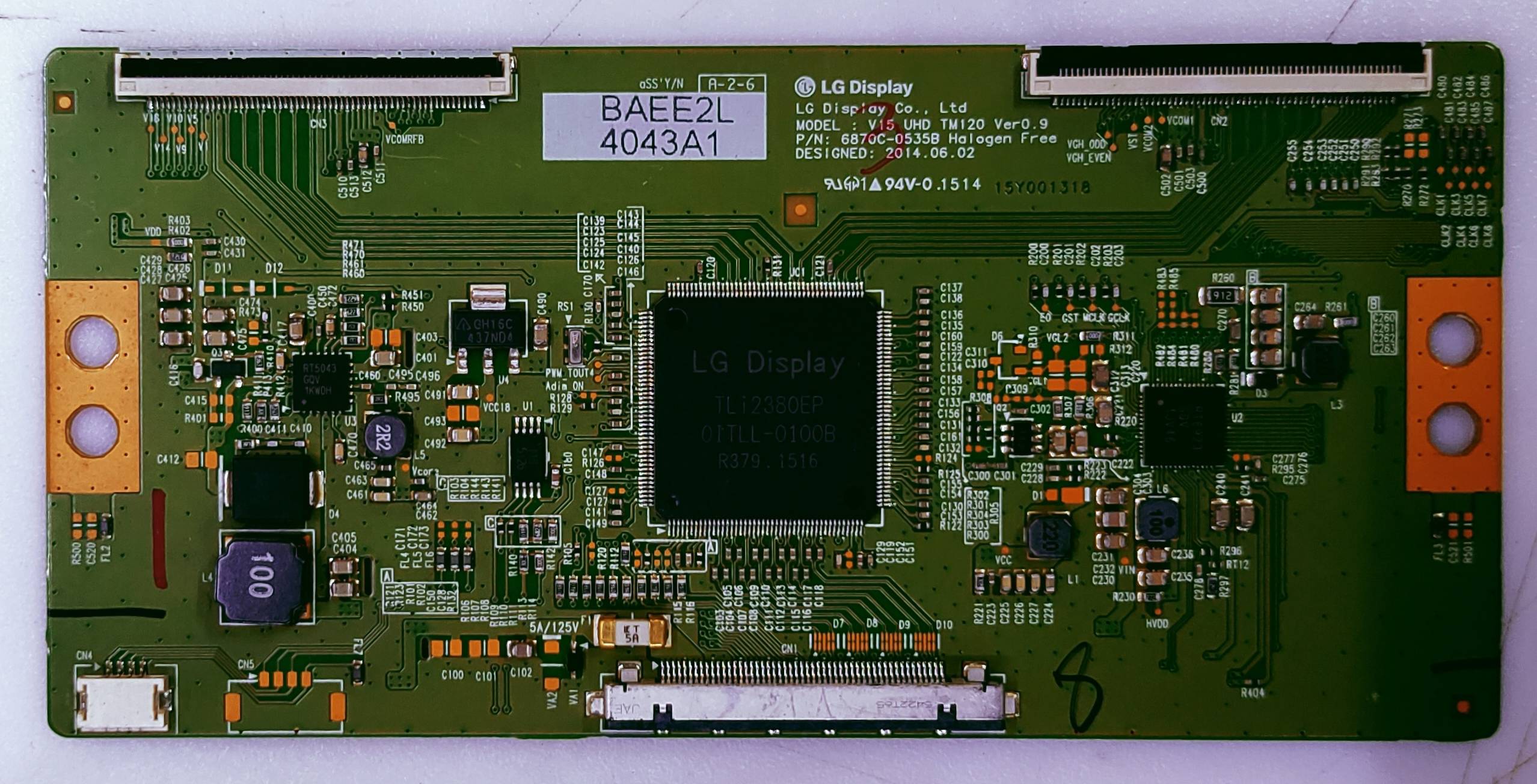 PANASONIC V15, UHD TM120 VER0. 9, P/N 6870C-0535B HA L OGEN FREE image 5