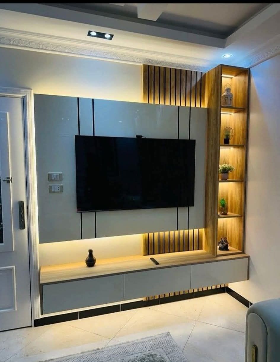 Living Room TV Wall Panel Ideas in Chennai image 5