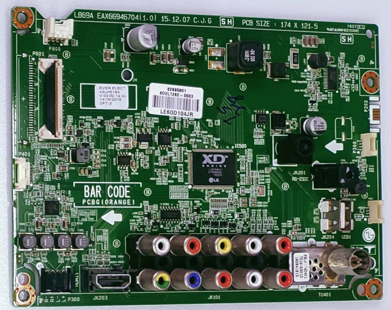 LG 43LH516A-TE LED TV FHD MOTHER BOARD  image 5