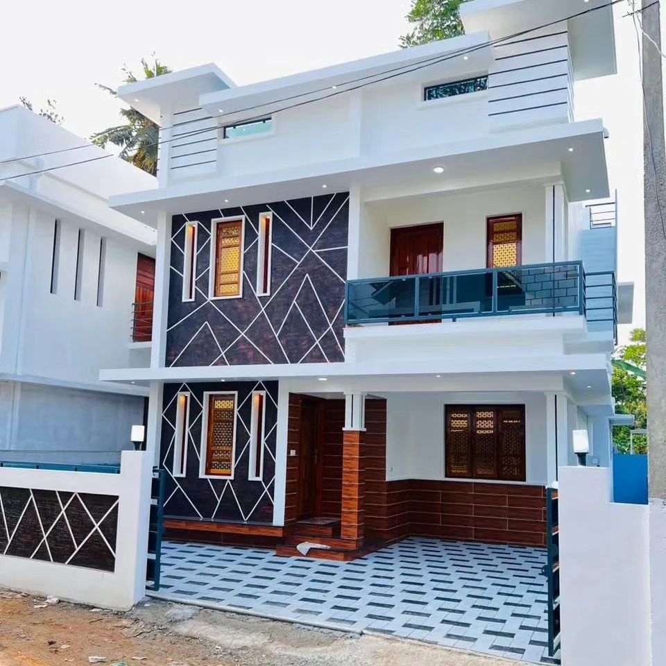 Residential Exterior Elevation Panelling in Chennai image 4