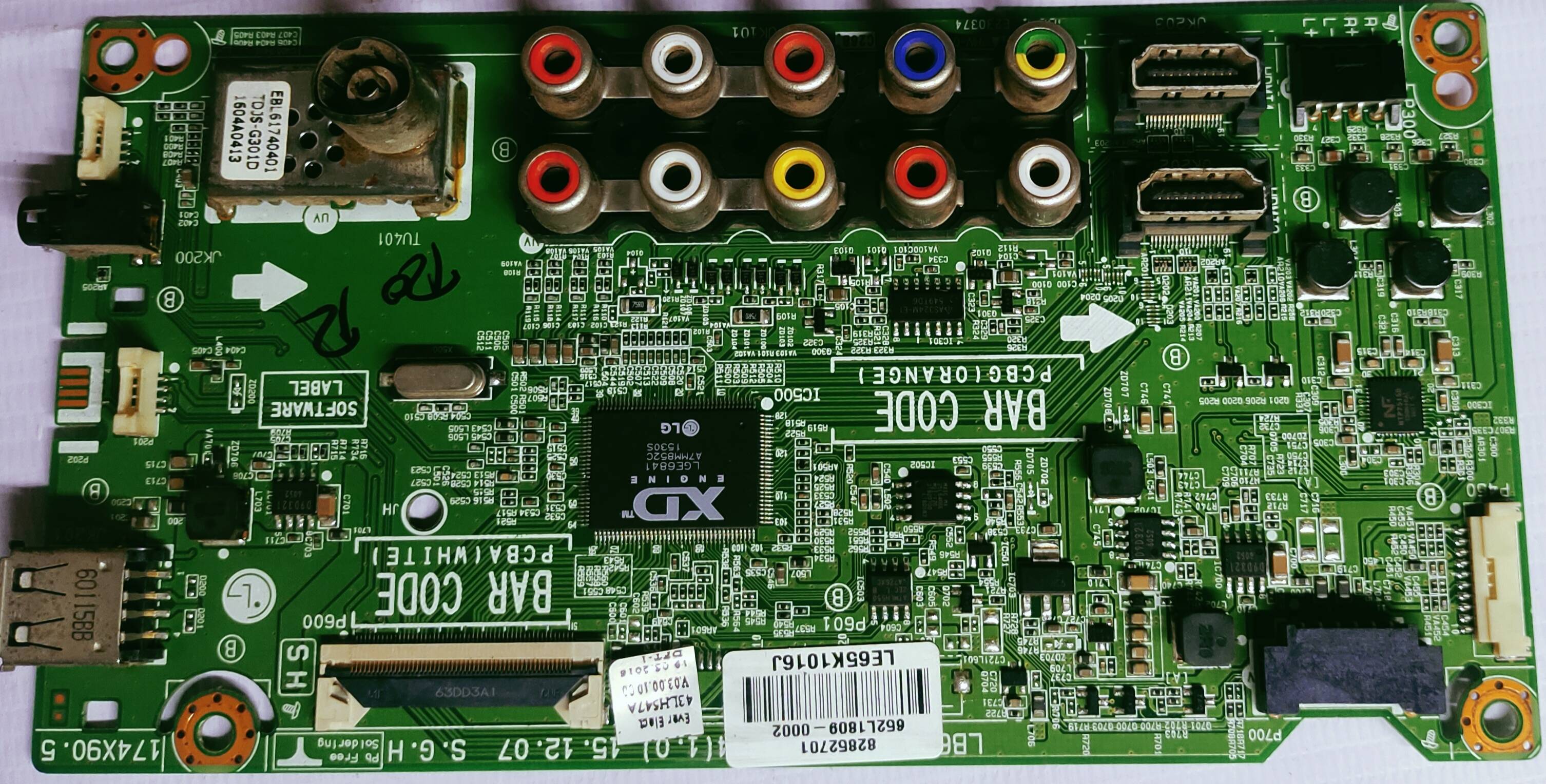 LG 43LH547A LED MOTHER BOARD, MAIN BOARD, #wb35 image 3